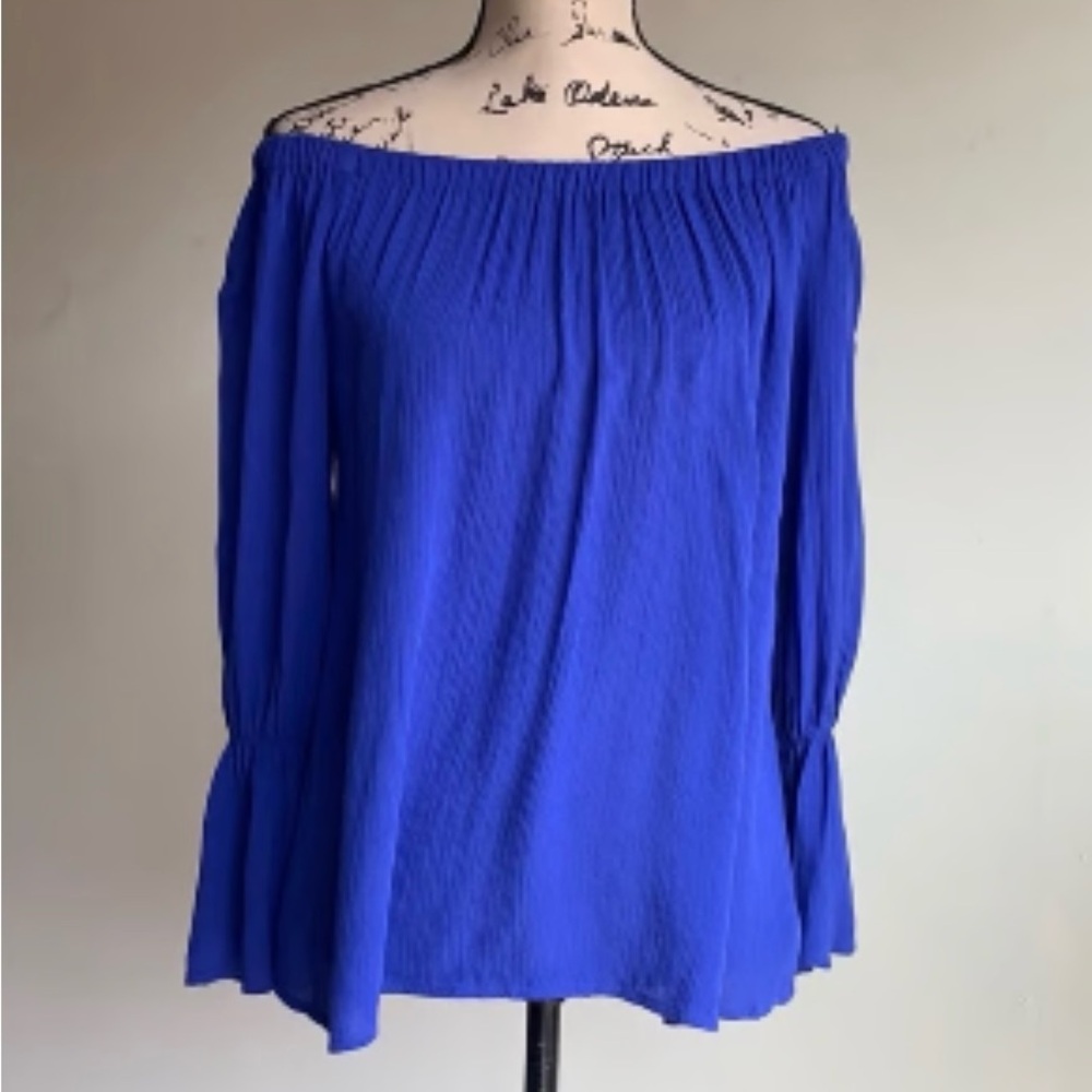 Sanctuary Havana Blue Off-Shoulder Women's Top